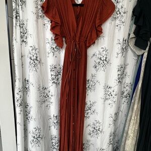 Boho Rust Maxi Dress